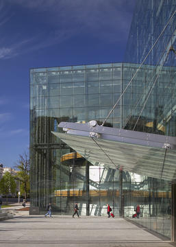 Side view of front entrance