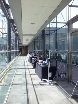 2nd Floor walkway with tables